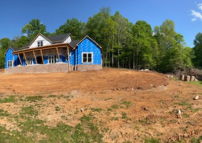 Site prep cleanup for a recently completed construction of a new home